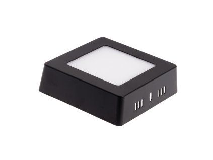 Černý stropní LED panel 6W BPS6 přisazený čtverec 120x120cm